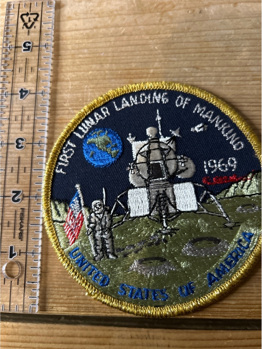1969 First Lunar Landing of Mankind Embroidered Patch